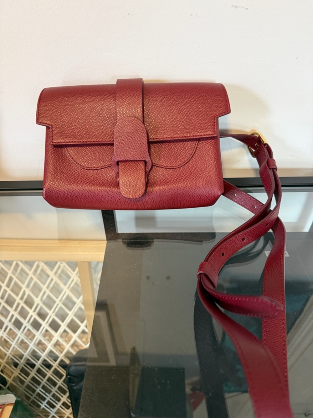 Women's Senreve Burgundy Leather Crossbody Bag